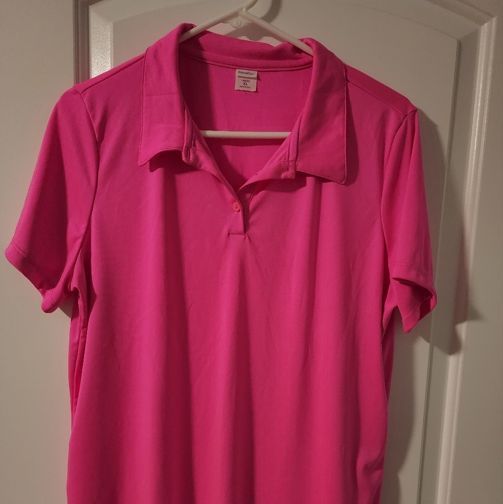 Womens pink polo